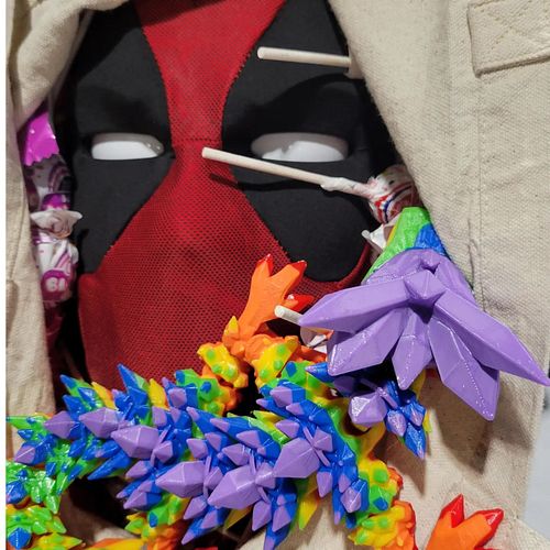 Gaybe snuck into a bag that had candy in it. Apparently there was a head of some mercenary in there too. He was kinda sassy.