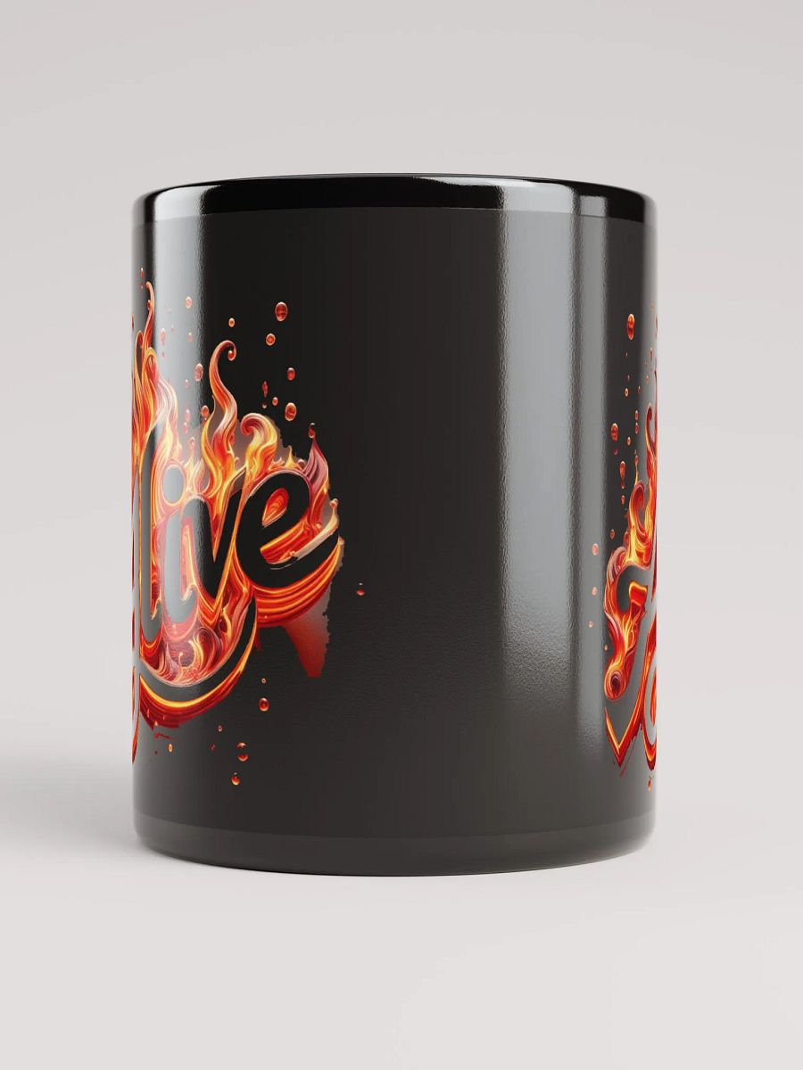Fiery "Alive" #Stylish Glossy Black Mug product image (5)