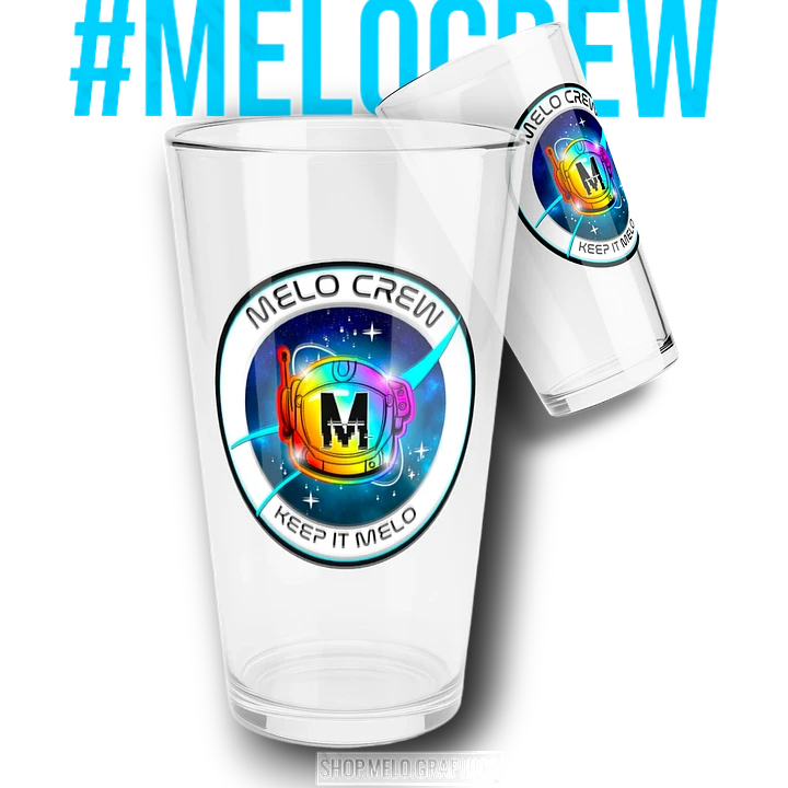 #MeloCrew Badge - Pint Glass | #MadeByMELO product image (1)