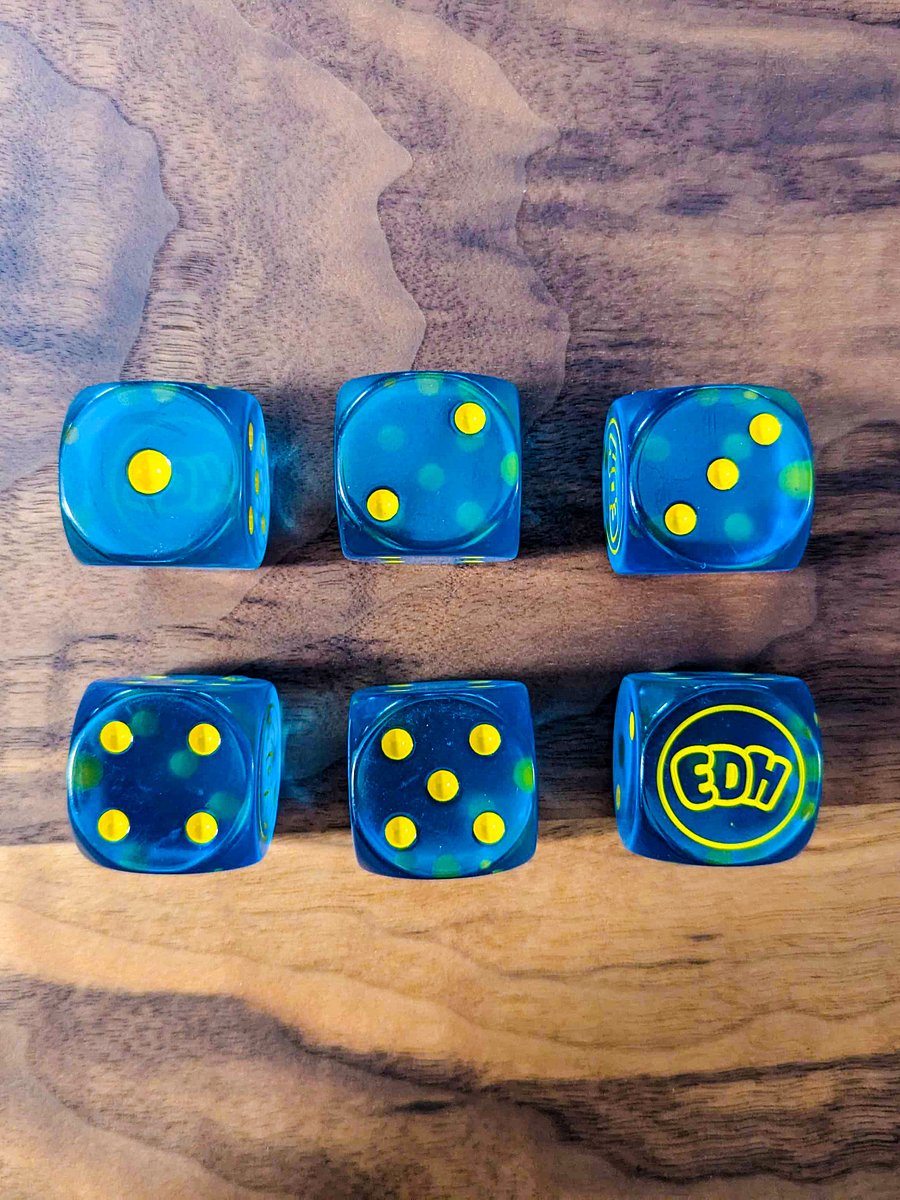 Oversized Translucent Blue Dice Set - 30mm product image (1)