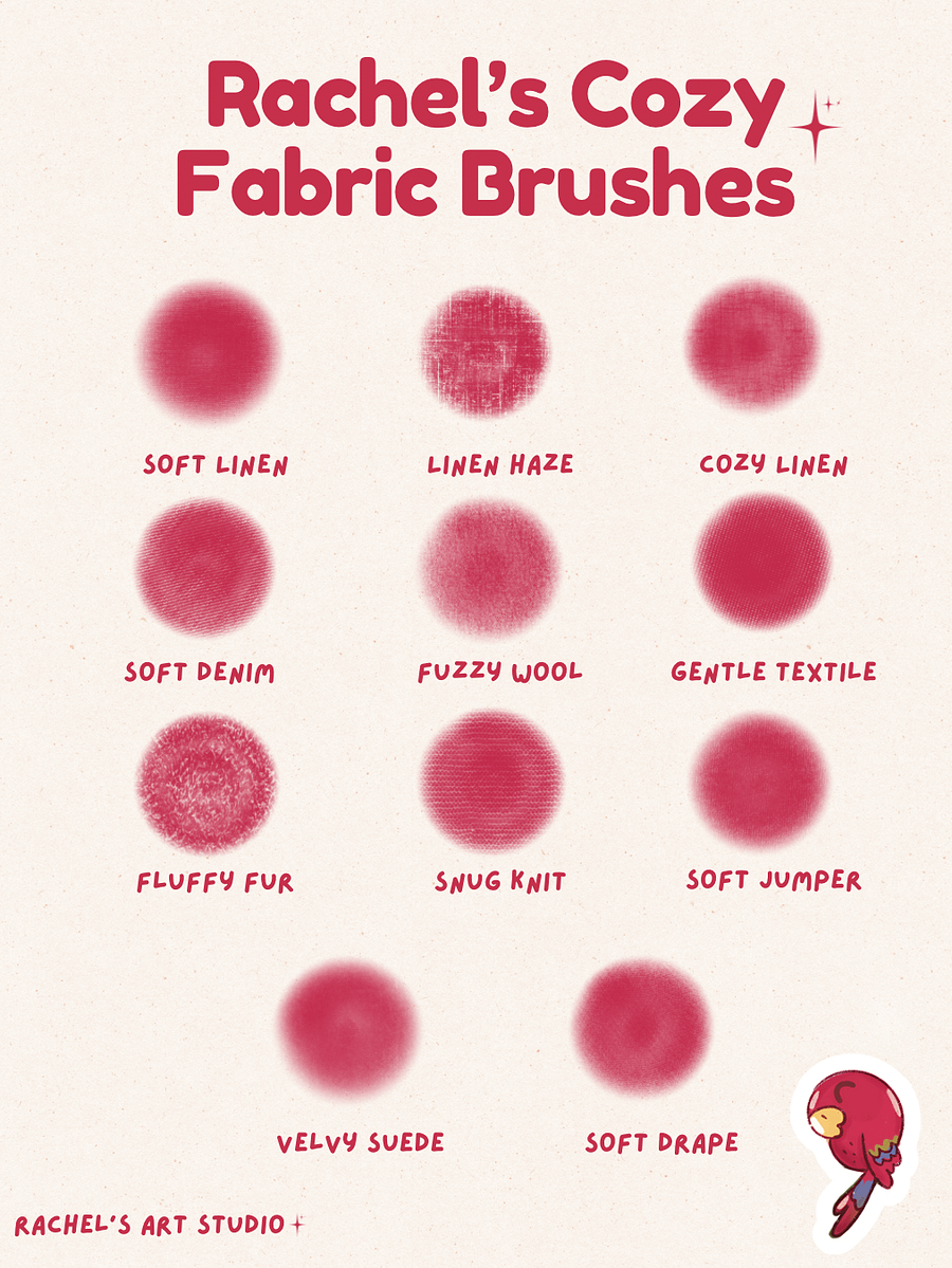 Rachel's 11 Cozy Fabric Brushes product image (2)