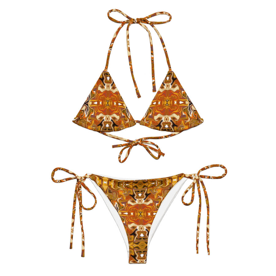 Symmetric Splendor Brown String Bikini Set product image (4)