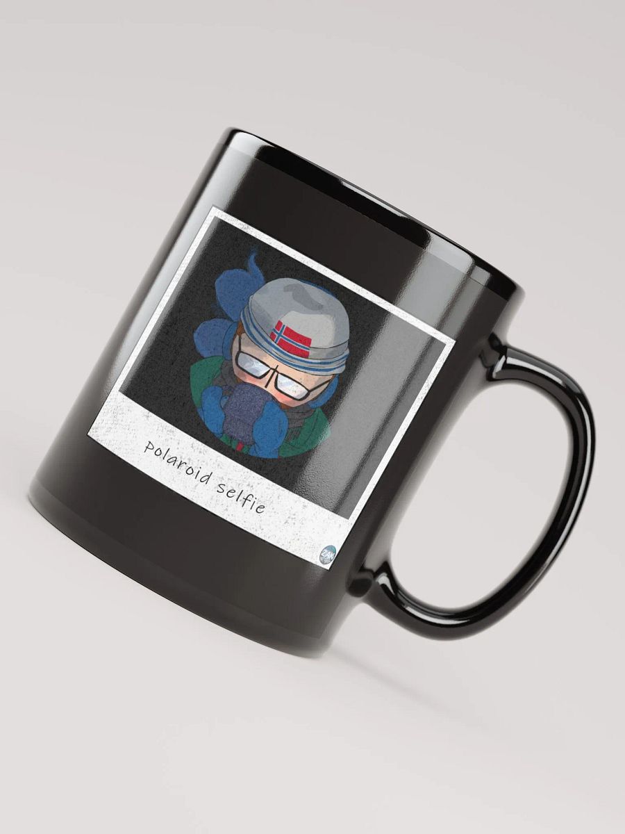 Polaroid Selfie Black Ceramic Mug product image (4)