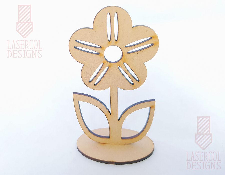 Flowers - Set 3 - (Two Sizes, Five Styles)- Laser Cut Files product image (7)