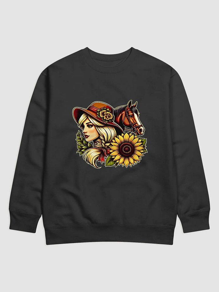 Floral Elegance Wide-Brimmed Sweatshirt product image (1)