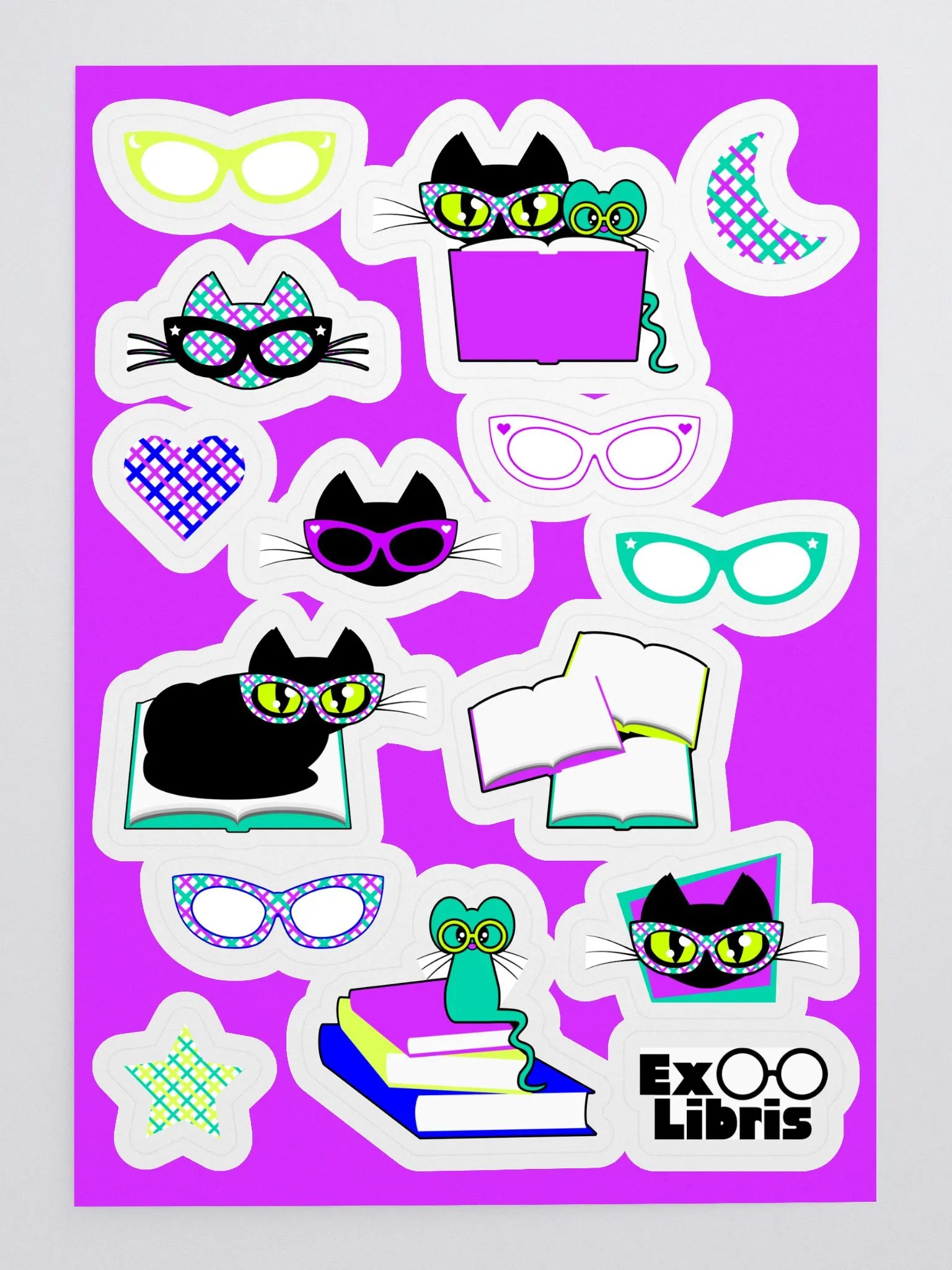 Cat Eye Glasses Sticker Sheet product image (3)