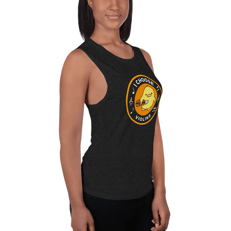 I choose violins Bella+Canvas Women's Flowy Muscle Tank product image (3)