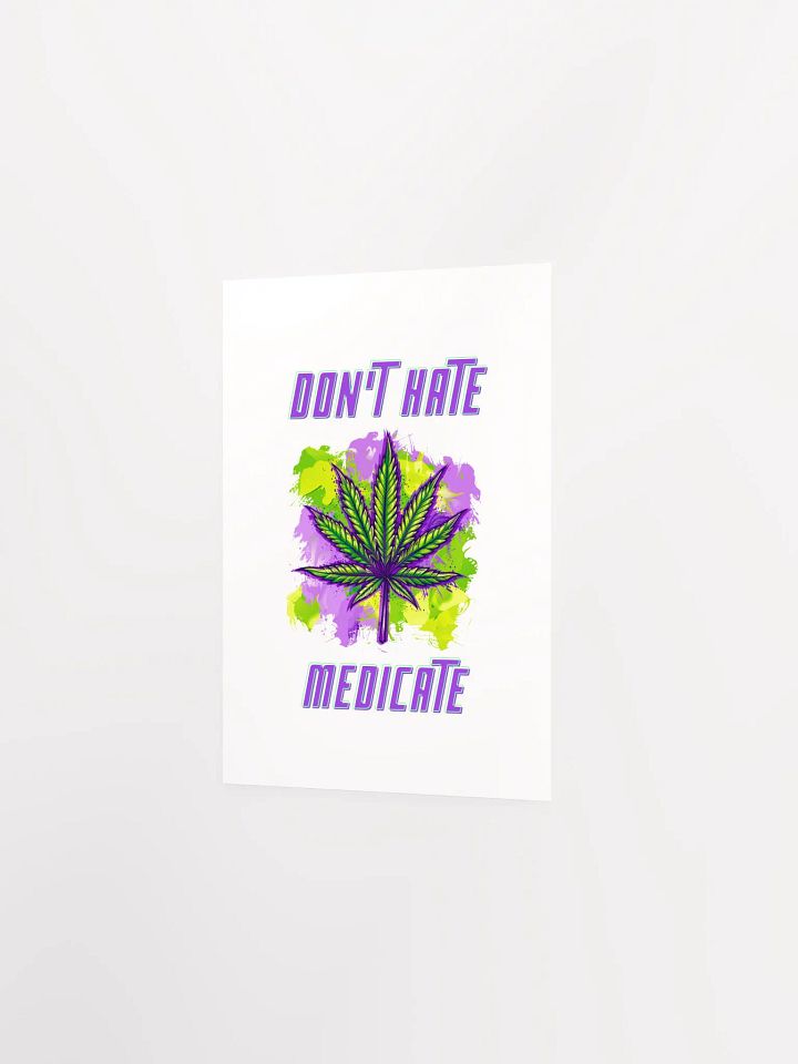 Medicate with Art: Cannabis Leaf Poster product image (2)