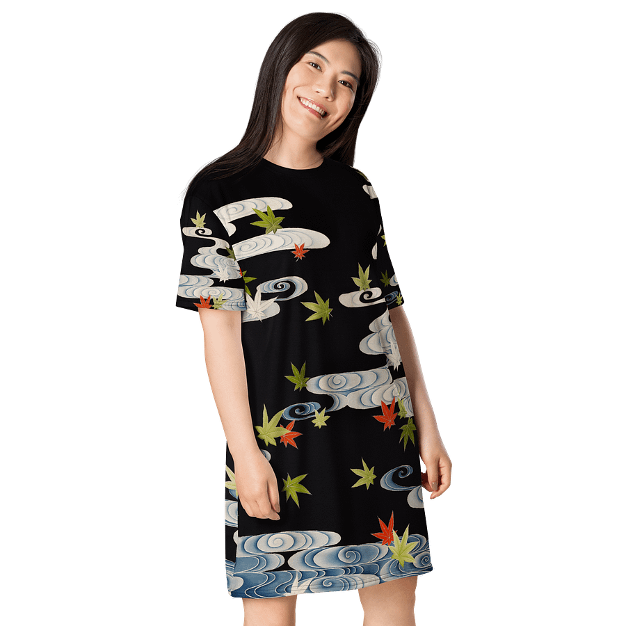 Maple Leaves. All-Over Print T-Shirt Dress product image (4)
