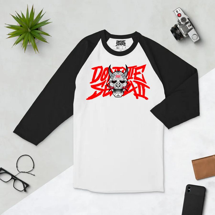 DontDieSenpai Double Logo Reverse Raglan Shirt product image (4)
