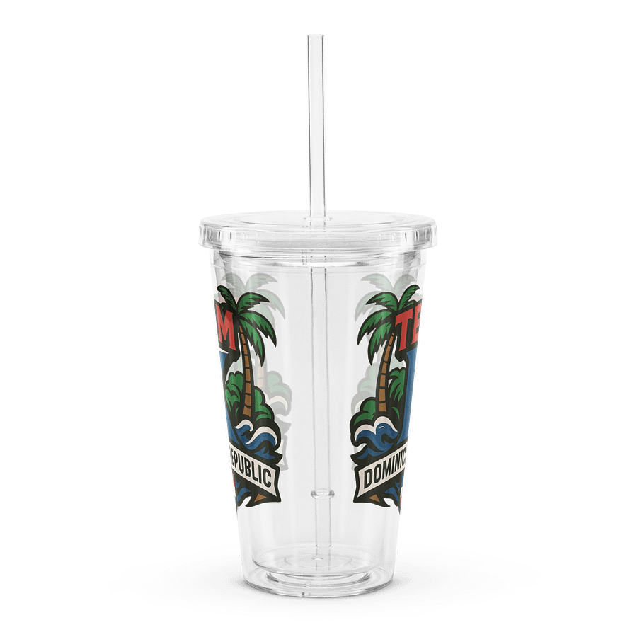 TEAM K Dominican Republic Clear Plastic Tumbler product image (3)