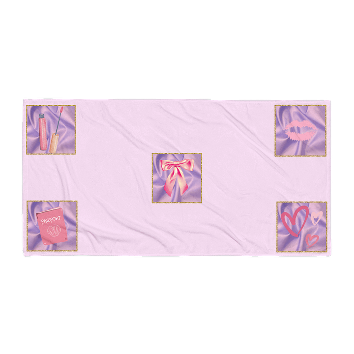 🌸 Glowlita "Violet Reverie" Lolita-Inspired Beach Towel product image (1)