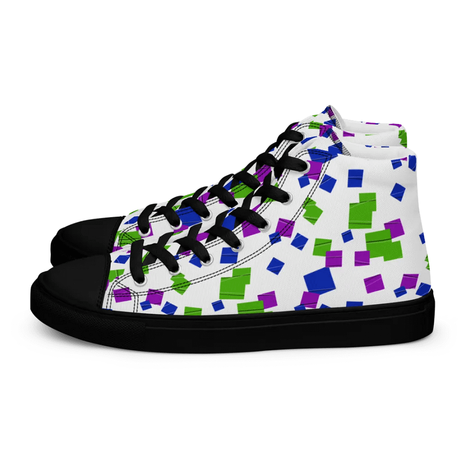 Glitchy High Top Canvas Shoes product image (1)