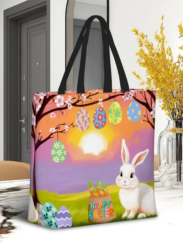 Easter Bag (Reusable tote bag) #Easterbasketalternative#Easteregghunt product image (1)