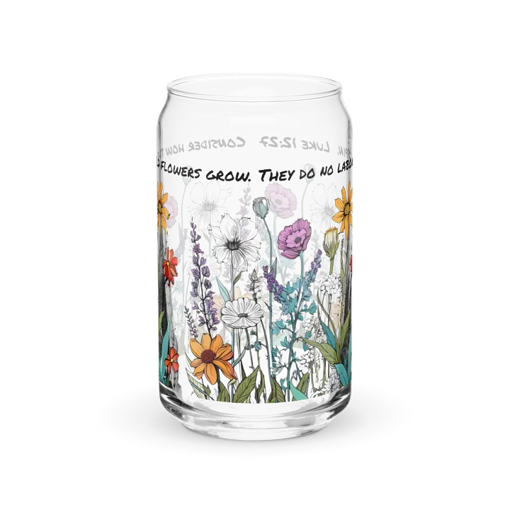 Wildflower Luke 12:27 Can-Shaped Glass Tumbler product image (2)