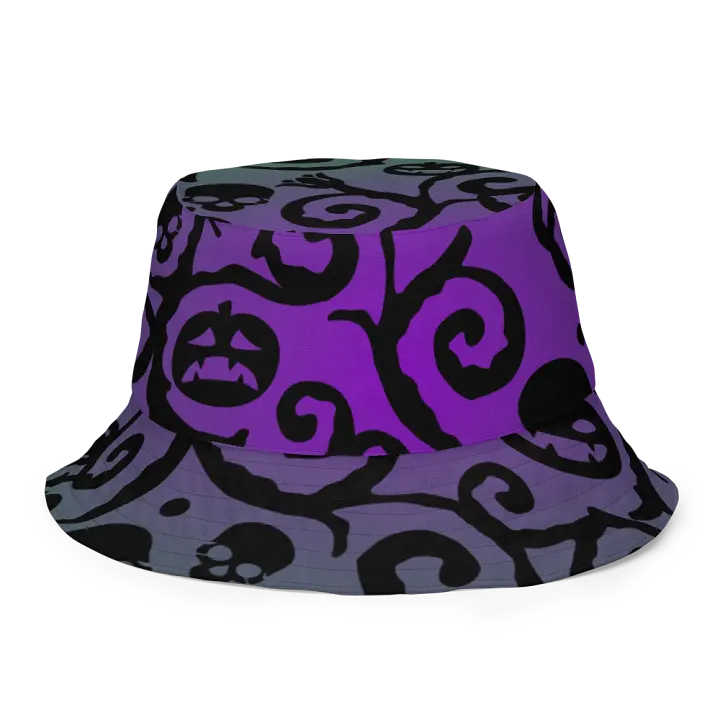 Green & Purple Scary Pumpkins Skull Hat product image (2)