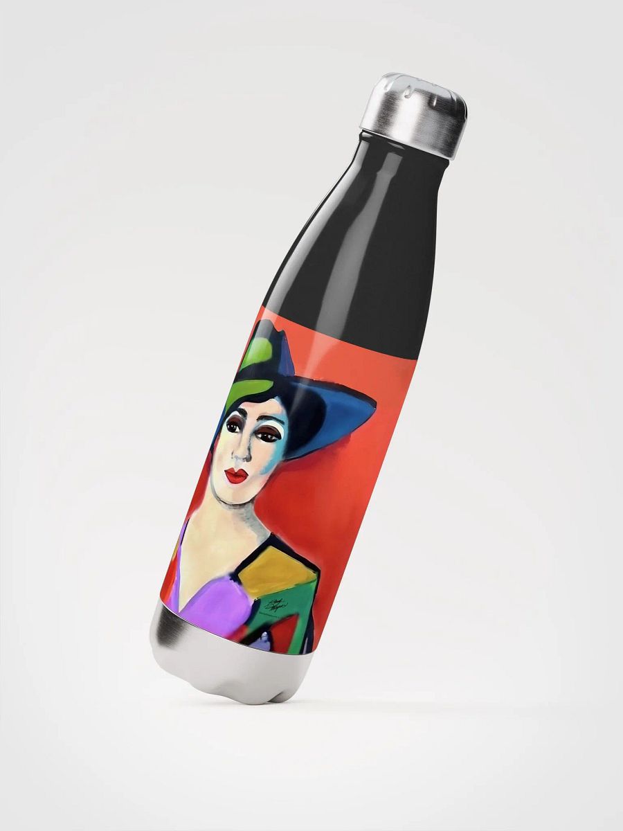 Donna with Hat Stainless Steel Water Bottle product image (2)