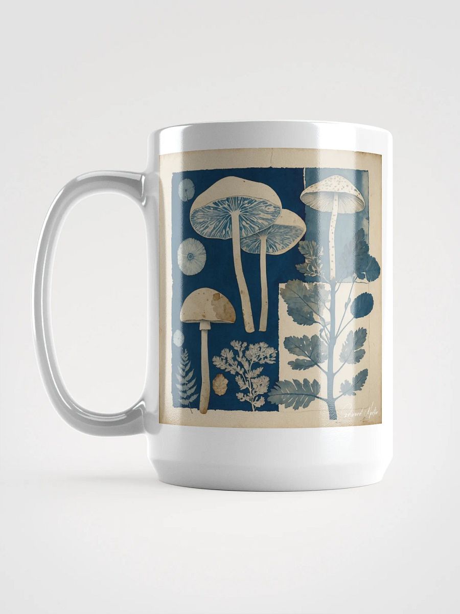 'Fungi in Blue' by Edward Martin : Vintage Botanical Mushroom Mug product image (6)