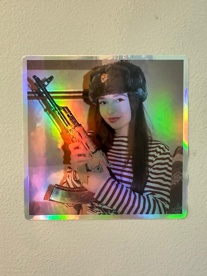 HOLOGRAPHIC USSR GF STICKER product image (2)