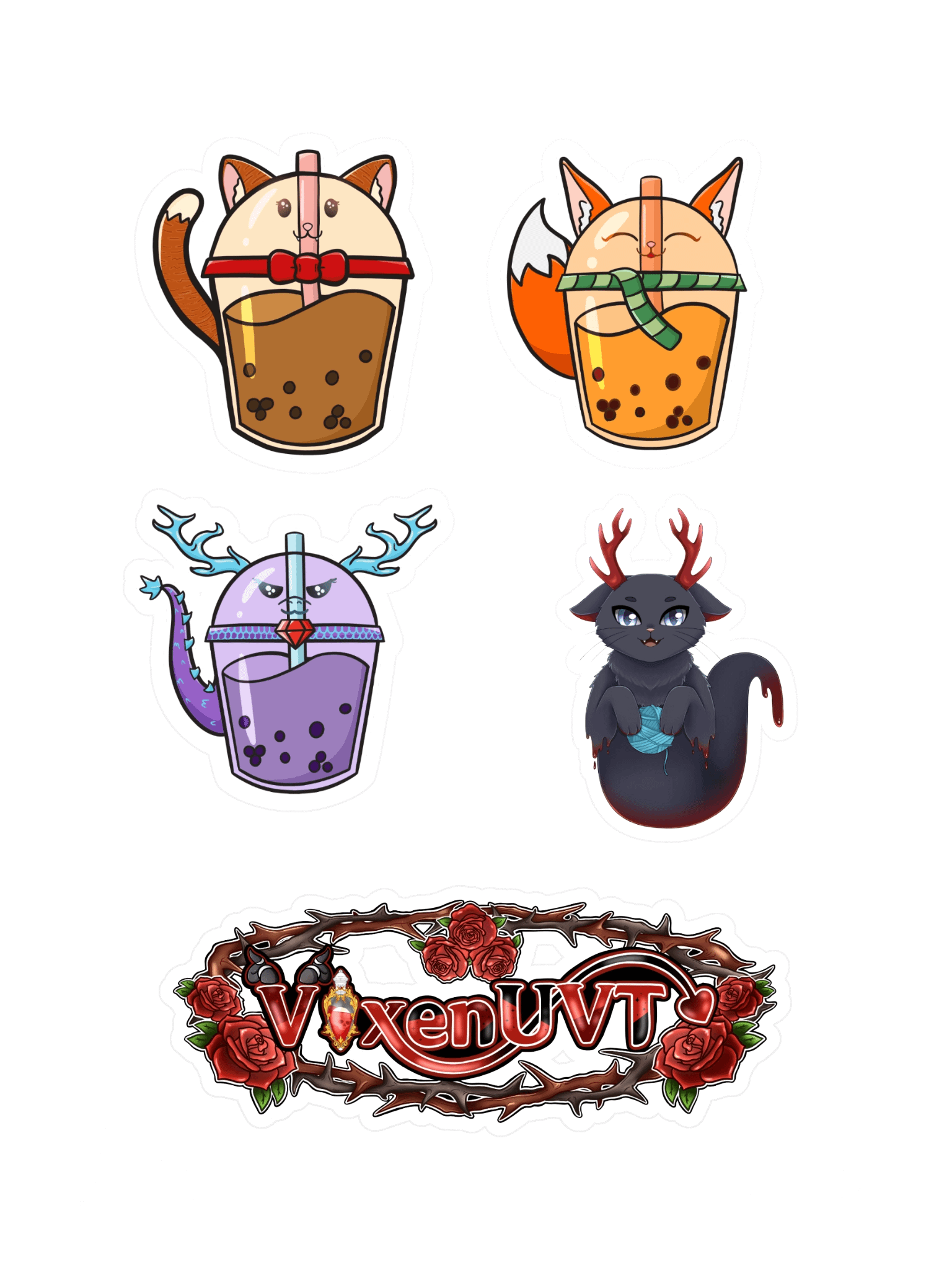 cute critter kiss-cut sticker sheet product image (3)