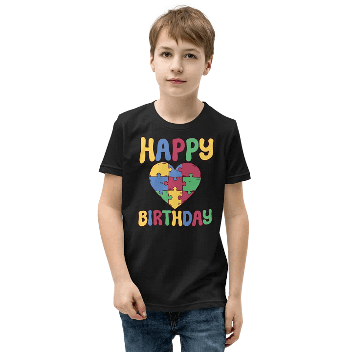 Happy Birthday (Autism Awareness) T-Shirt For Kids product image (1)