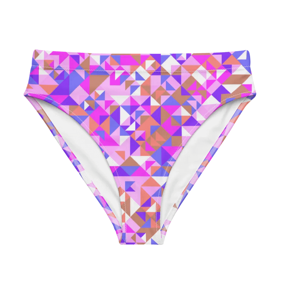 Colorful vector Pattern Design High Waisted Bikini Bottom - v4 product image (5)