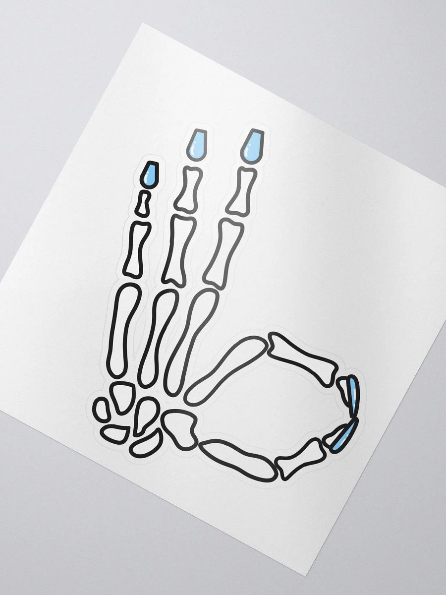 'OK' skeleton hand sticker product image (1)