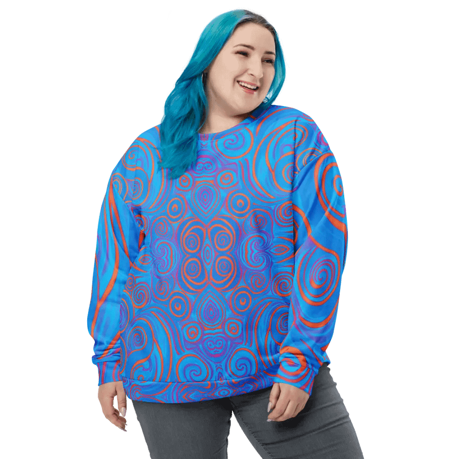Funky Blue Dreams Liquid Tie-Dye Sweatshirt product image (3)