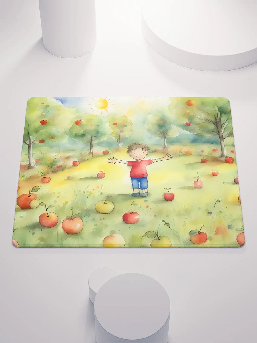 Happy Child in Apple Garden, Gaming Mouse Pad, 2 Sizes product image (1)