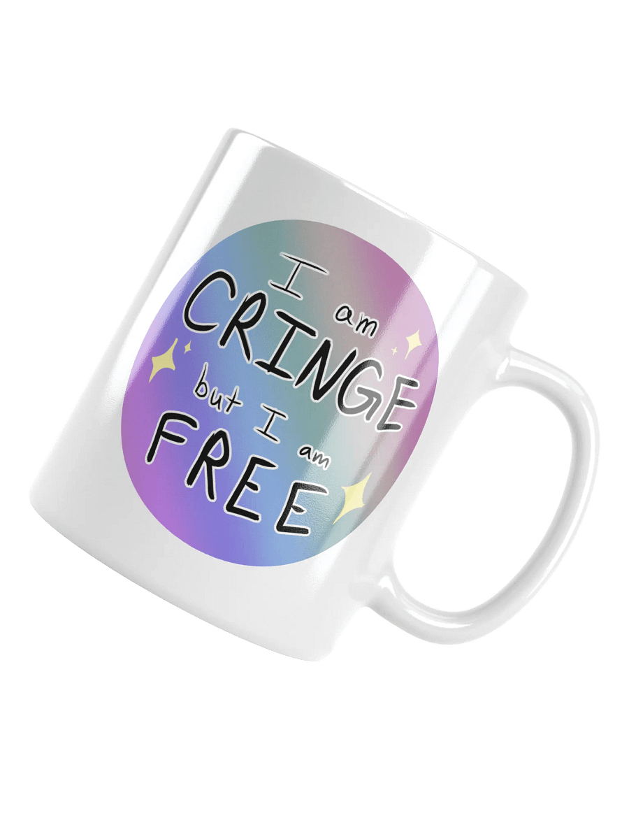 'Cringe but Free' Mug (Handle Right of Design) product image (4)