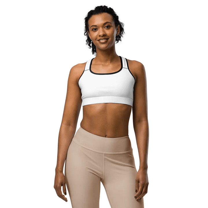 White Zenith Blank Canvas Women's Sports Bra product image (1)