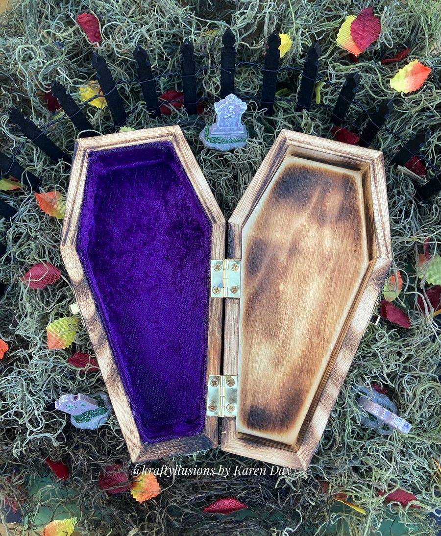 Pumpkin Candle Coffin Trinket Box product image (3)