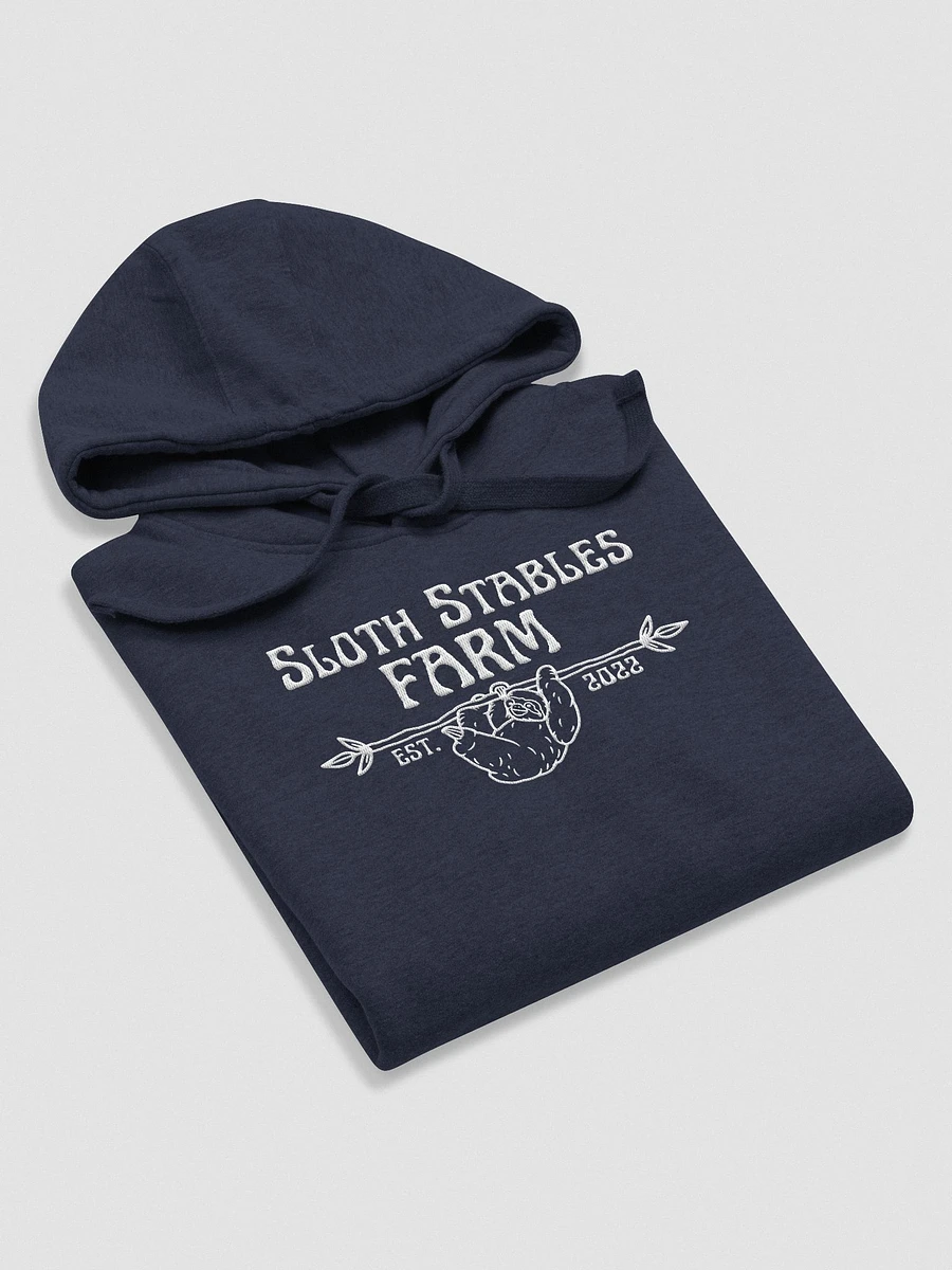 Sloth Stables Farm Hoodie- White Embroidery product image (5)