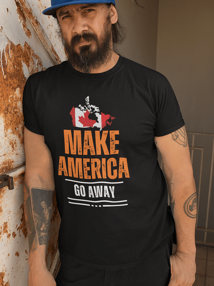Canadian Flag Make America Go Away Canada T-Shirt product image (1)