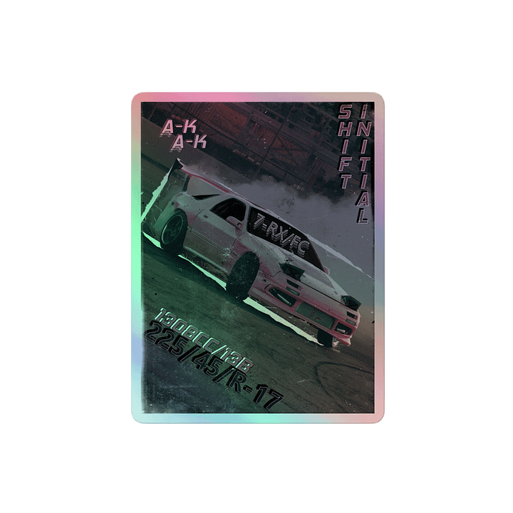Initial Shift, FC/RX-7 Drift Cut-out | Holographic Sticker product image (2)