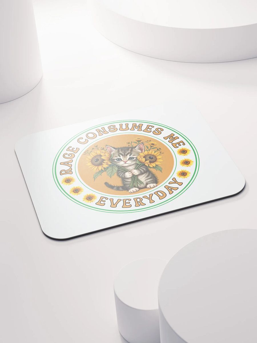 Rage Consumes Me Everyday Cat Sunflower Mouse Pad product image (4)