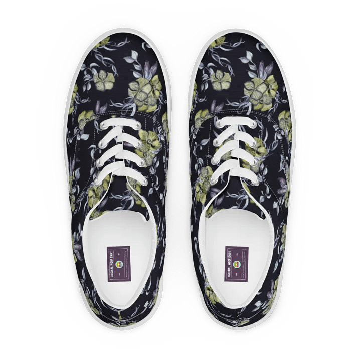 Gothic Flower | Men's Lace-Up Canvas Shoes product image (1)