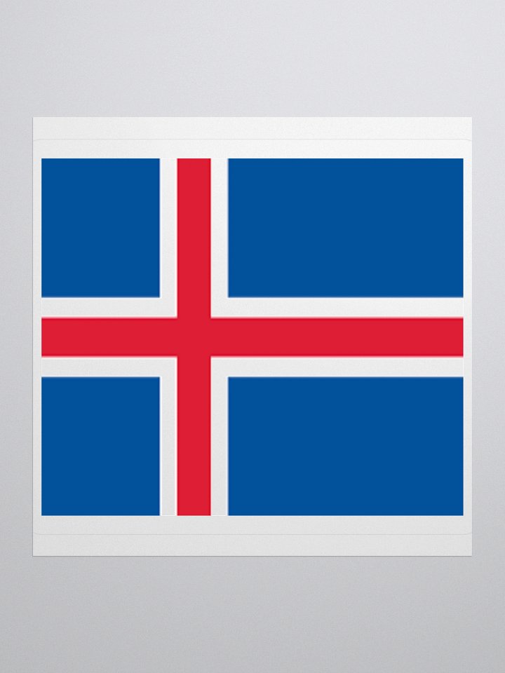 Iceland Flag Sticker | Red White Cross Design | Durable Vinyl | 3 Sizes product image (1)