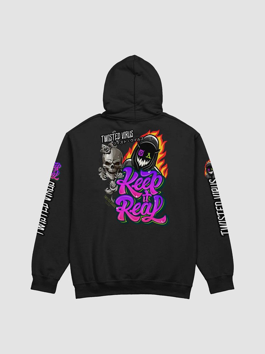 Twisted Virus: KEEP IT REAL Skull Hoodie. product image (4)