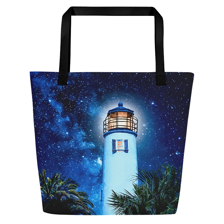 St. George Island Lighthouse by Night – Florida Tote Bag product image (1)