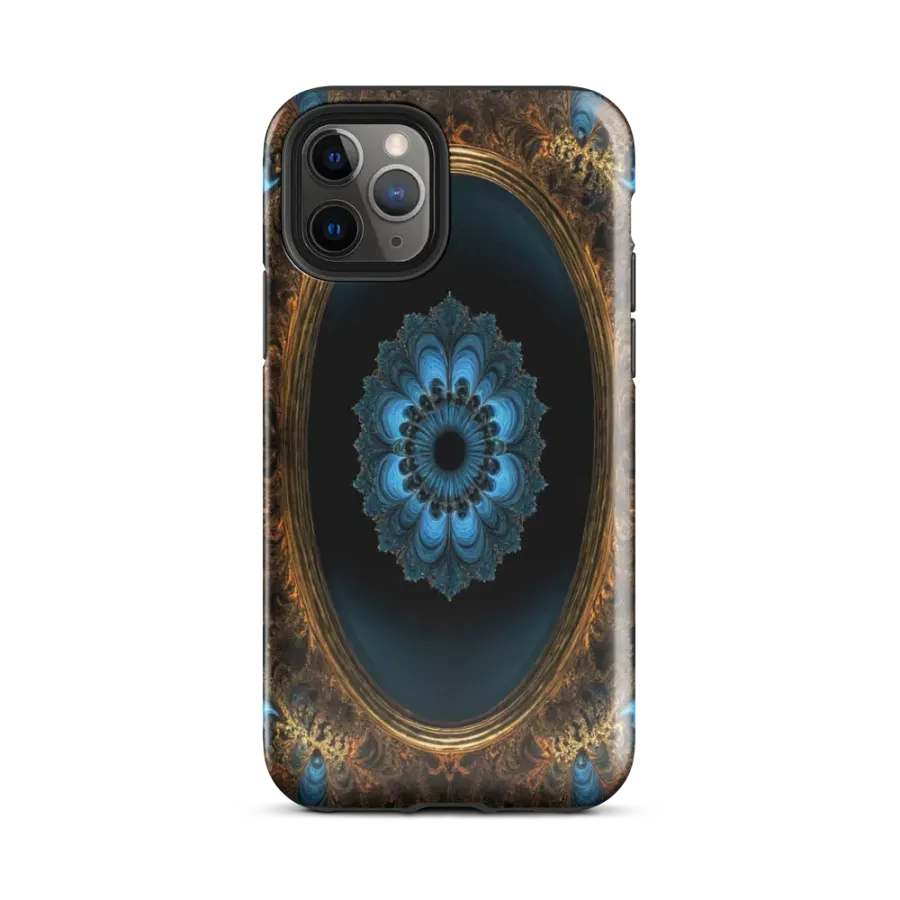 Tough Phone Case for iPhone® - Intricate Bronze and Blue Mirror Portal product image (2)