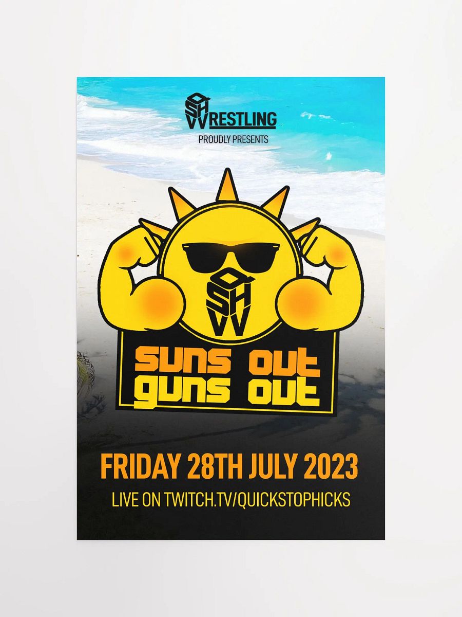 QSHW SUNS OUT GUNS COMMEMORATIVE POSTER product image (4)