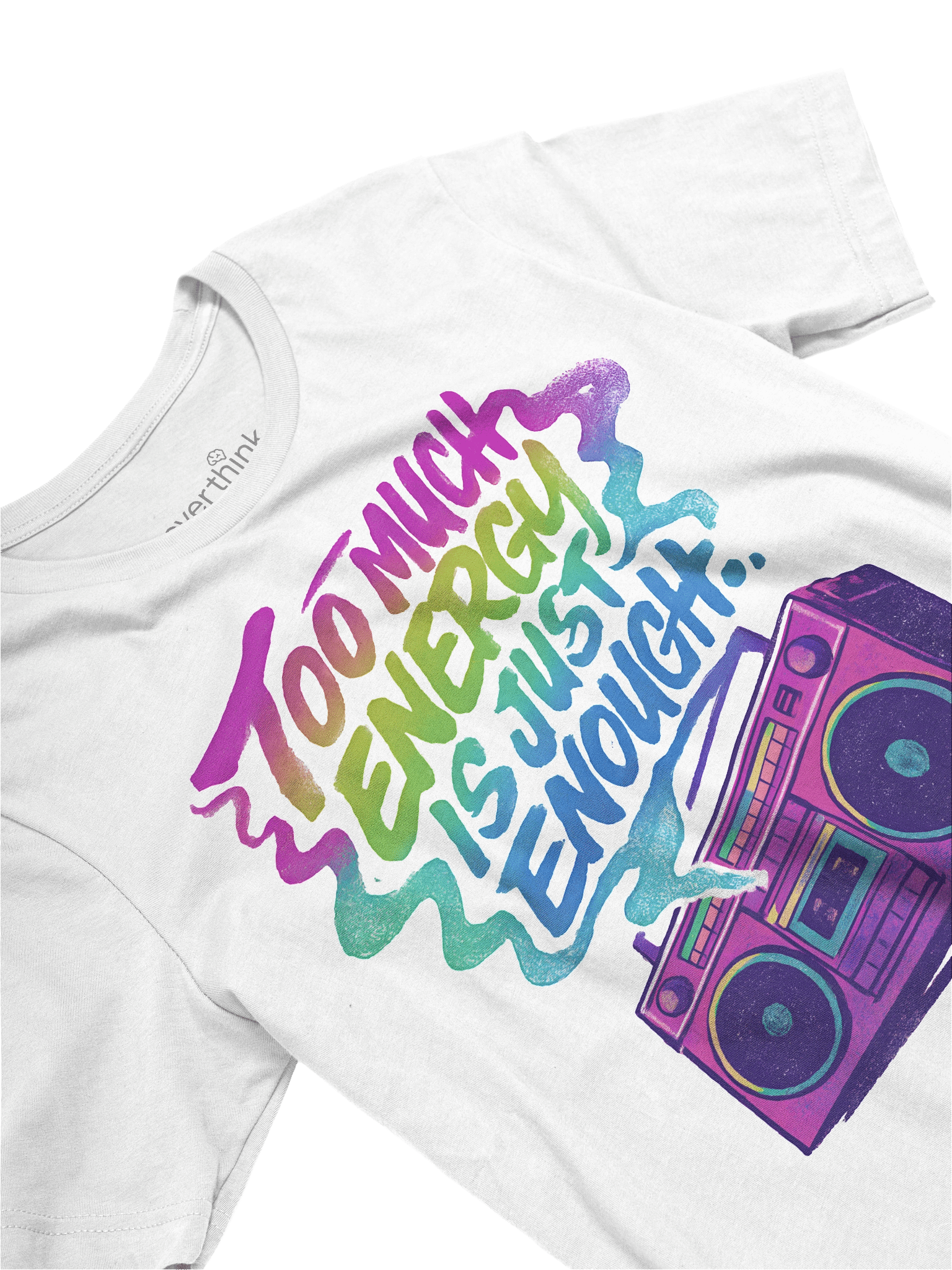 Vibe Heavy T-Shirt | Retro 80s Hip-Hop Overthink Wear Tee product image (3)