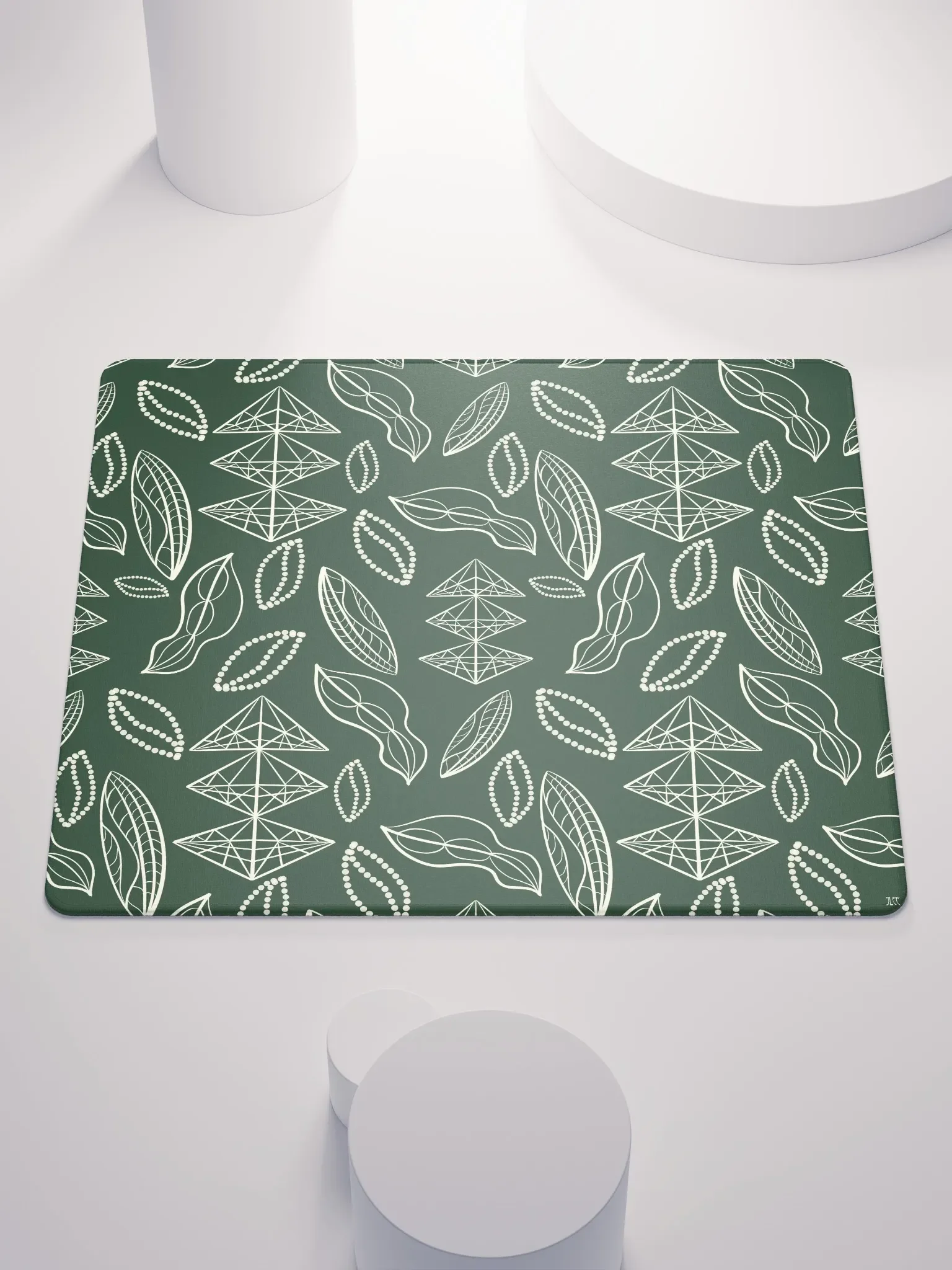 El Yunque Brew Bliss: Abstract Coffee Bean Tribal Gaming Mousepad product image (1)