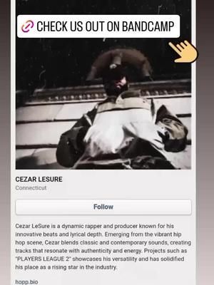 New music by CEZAR LESURE  of CZR RECORDS. Check out our music, merch, and apparel now live on BANDCAMP. LIKE, SHARE , SUBSCRIBE. New vlog on YouTube.  Check link in bio for access to streaming downloads, apparel, and even audio tech. Streaming on all major platforms #new #music #rap #artist #spotify #youtube #ig #streetwear #facebook #vlog #bandcamp 