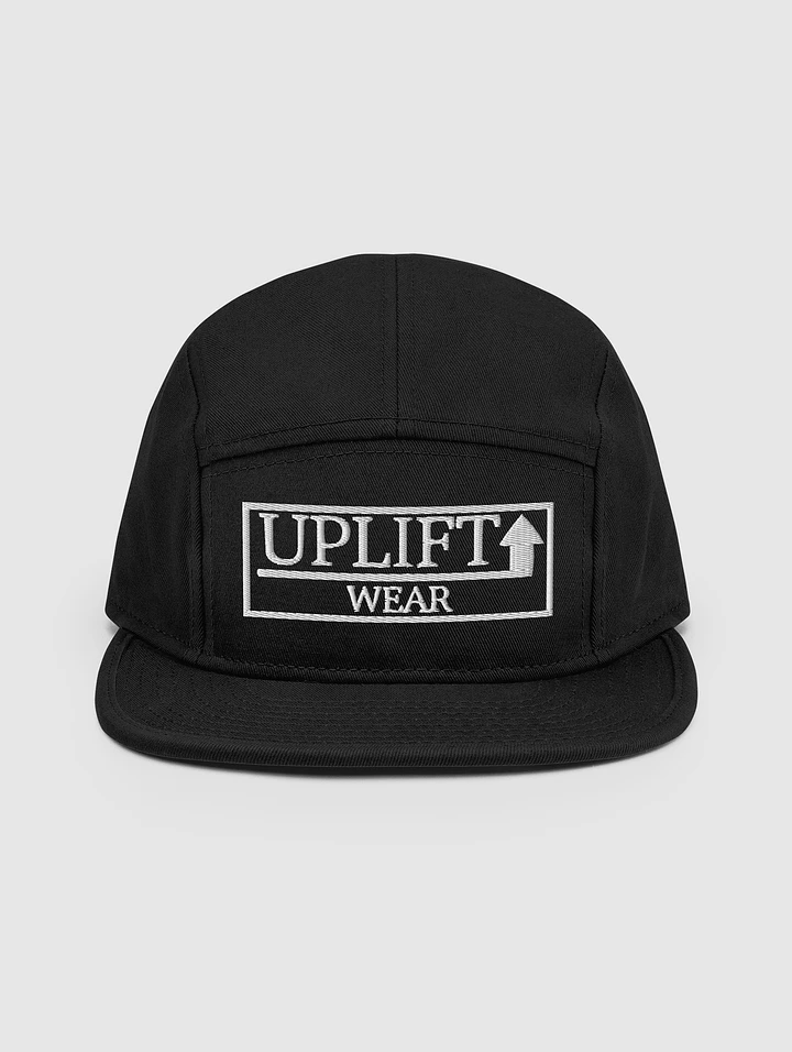 Black Embroidered Logo 5 Panel Cap product image (1)