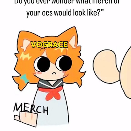thank you Vograce for turning my ocs into cute merch (and for the snack 🧁)! If you’d like to make your own merch get $5 off w...