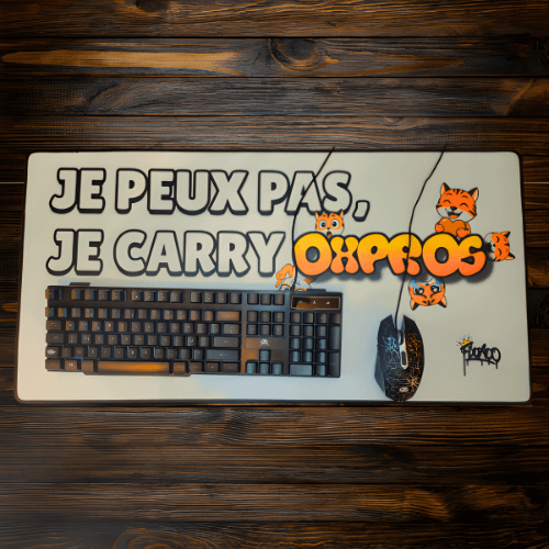 Tapis de bureau "Je peux pas, je carry Oxpros" product image (4)