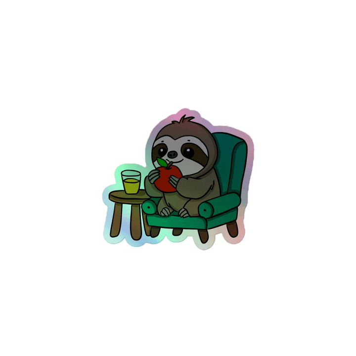 Holographic Sticker Sheet - Eating product image (1)