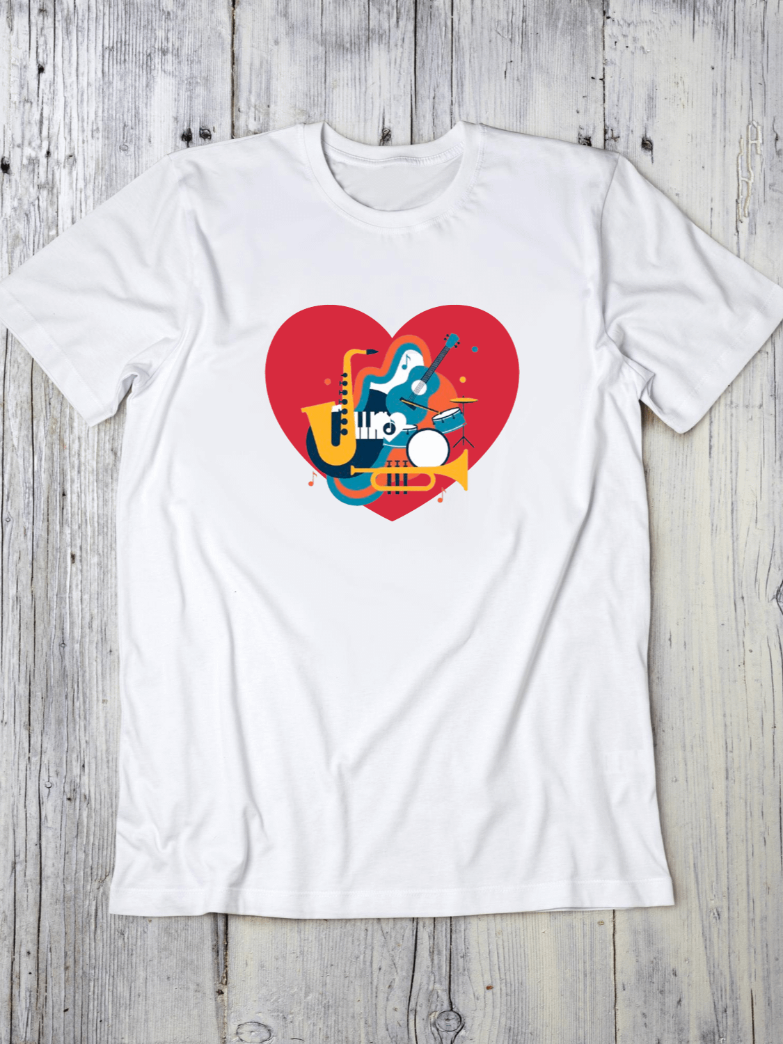 New Digital Product Doodle Art Music Heart - Intricate Musical Instruments Design for Bohemian & Artistic Souls product image (4)
